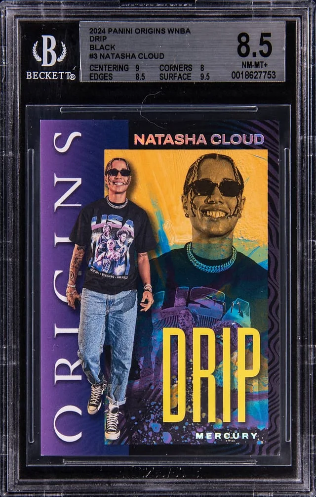 2024 Panini Origins Natasha Cloud WNBA Drip Black #3 card image