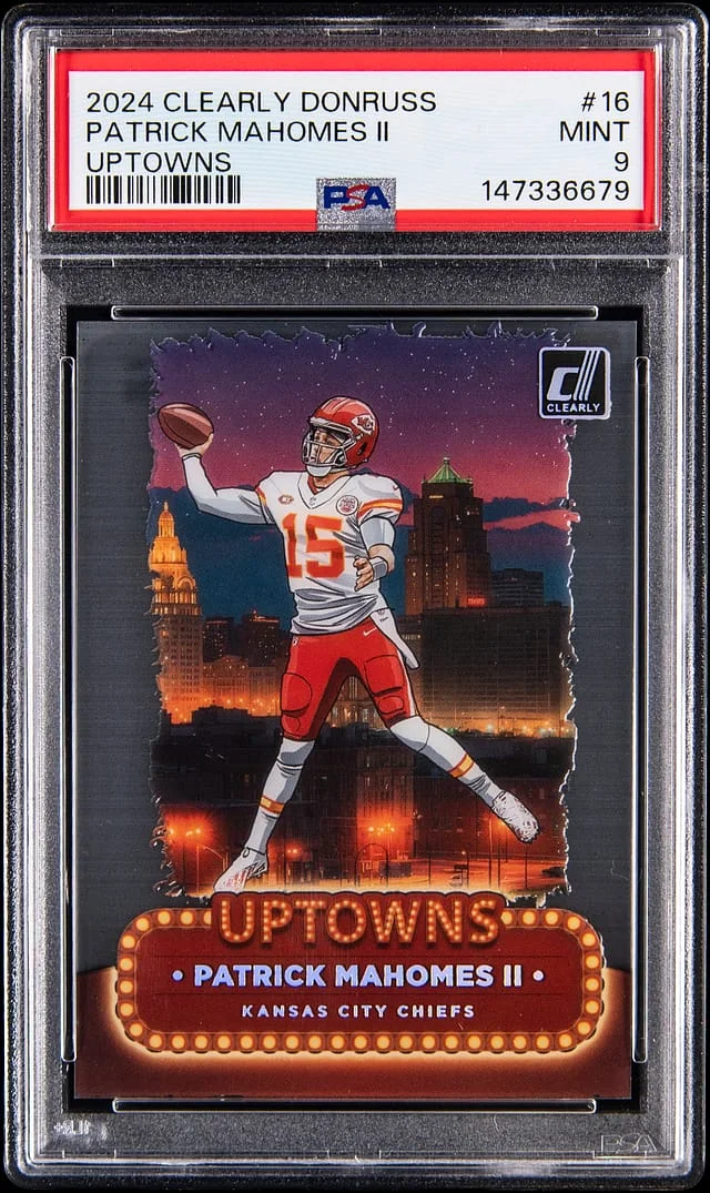 2024 Panini Patrick Mahomes II Clearly Donruss Uptowns #16 card image