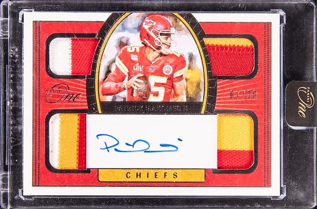 2024 Panini Patrick Mahomes II One '21 Quad Patch Autographs #56 card image