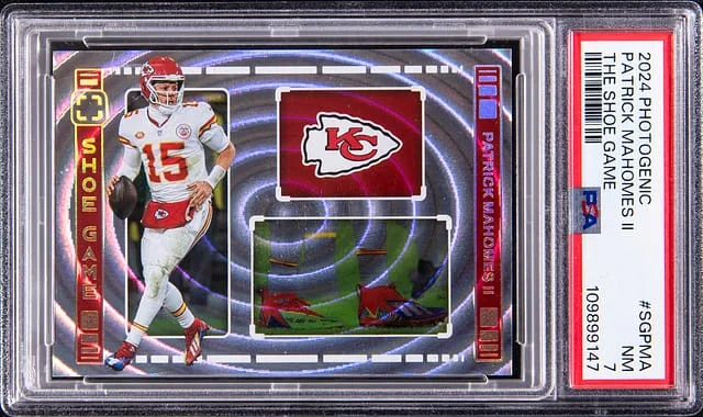 2024 Panini Patrick Mahomes II Photogenic The Shoe Game #SG-PMA card image
