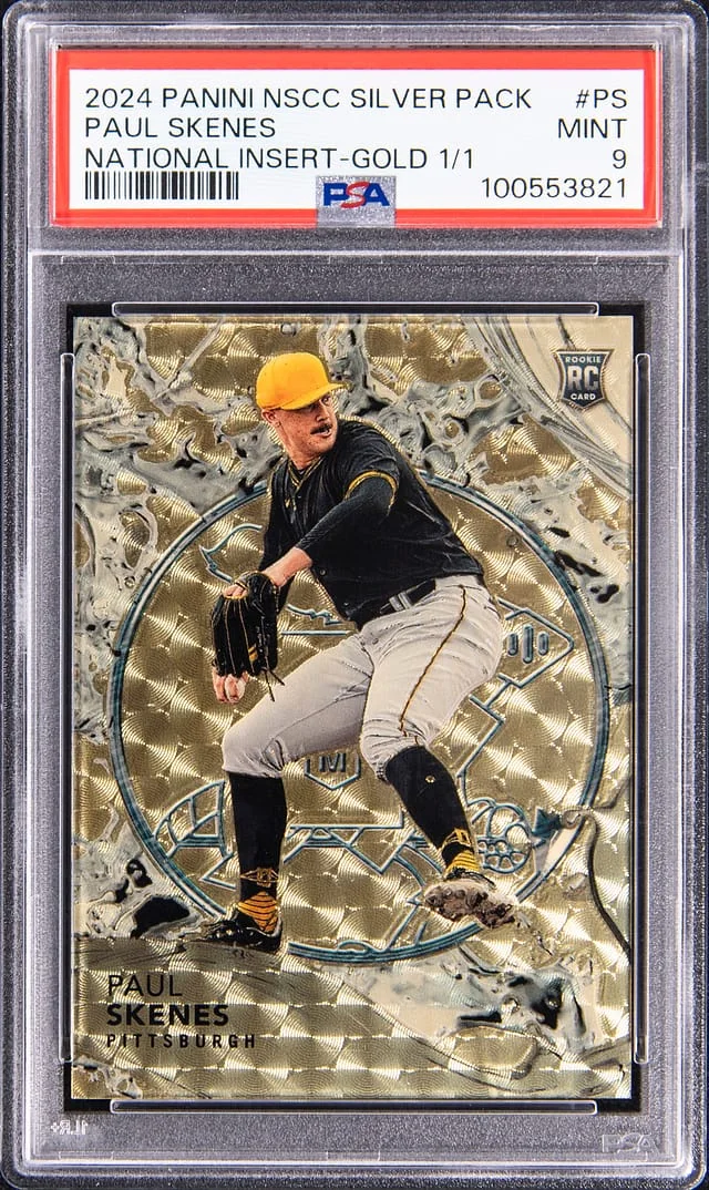 2024 Panini Paul Skenes NSCC Silver Pack National Insert Gold #PS card image