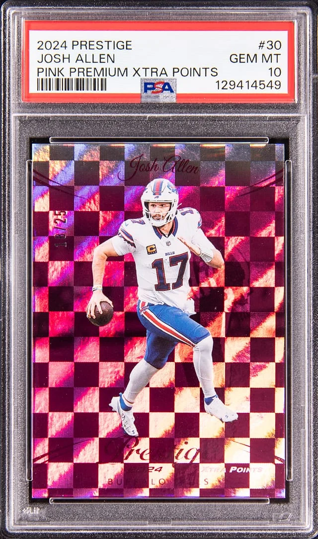 2024 Panini Prestige Josh Allen PinkPremium Xtra Points #30 card image