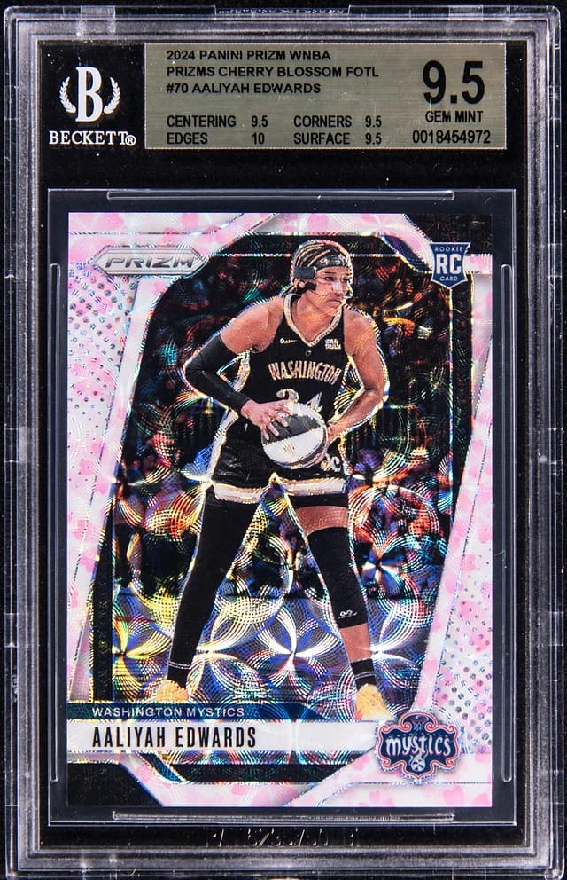 2024 Panini Prizm Aaliyah Edwards WNBA Prizm Cherry Blossom FOTL #70 card image