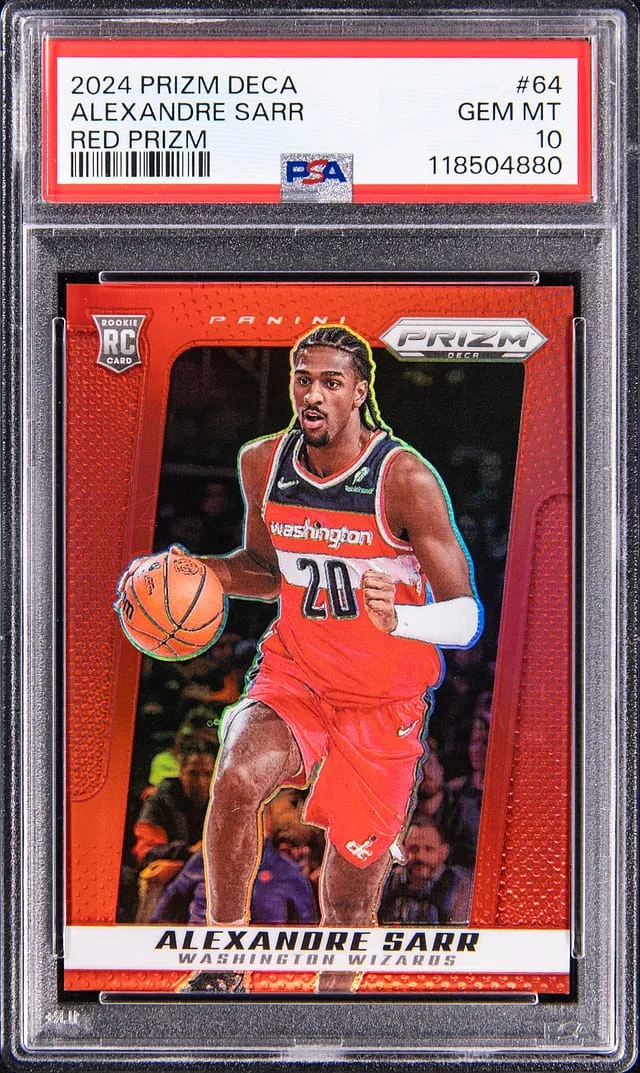 2024 Panini Prizm Alexandre Sarr Deca Red Prizm #64 card image
