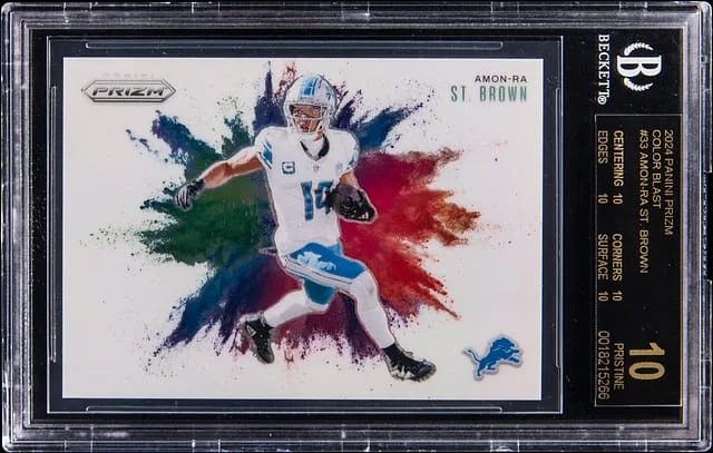 2024 Panini Prizm Amon-Ra St. Brown Color Blast #33 card image