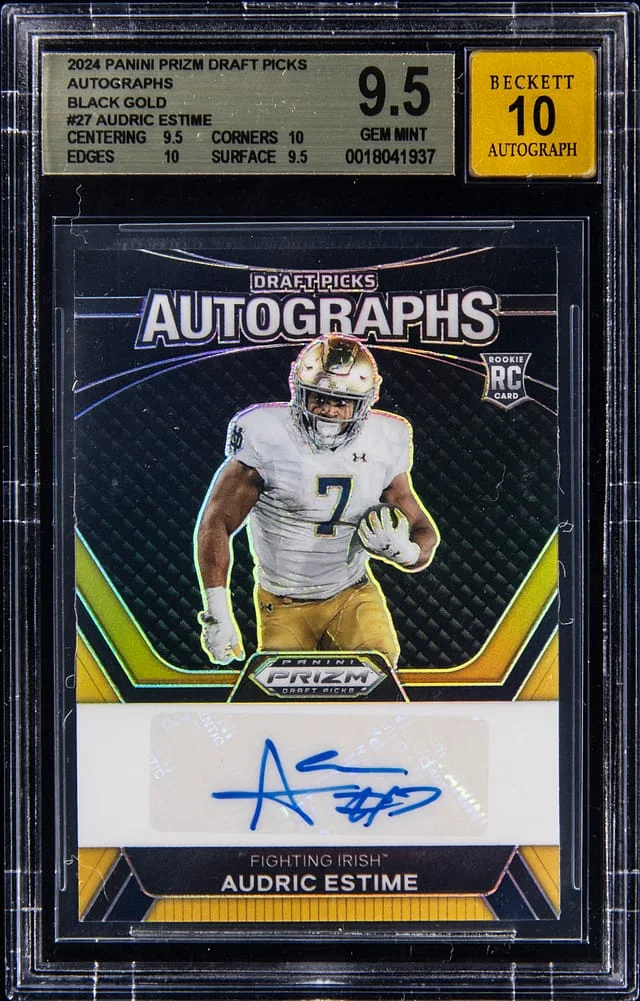 2024 Panini Prizm Audric Estime Autographs-Black Gold #27 card image