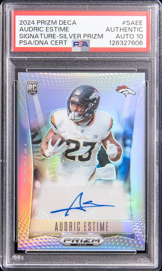 2024 Panini Prizm Audric Estime Deca Signature Silver Prizm #S-AEE card image