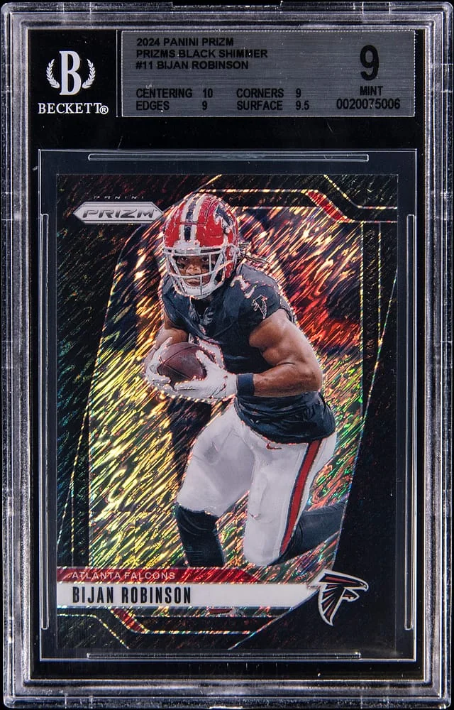 2024 Panini Prizm Bijan Robinson Black Shimmer Prizm #11 card image