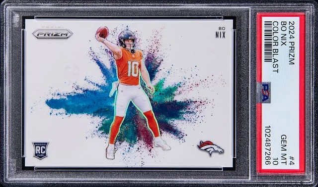 2024 Panini Prizm Bo Nix Color Blast #4 card image
