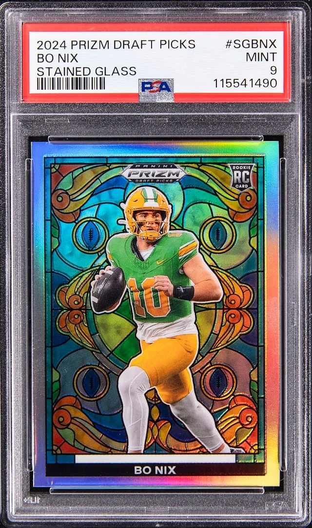 2024 Panini Prizm Bo Nix Stained Glass #SGBNX card image