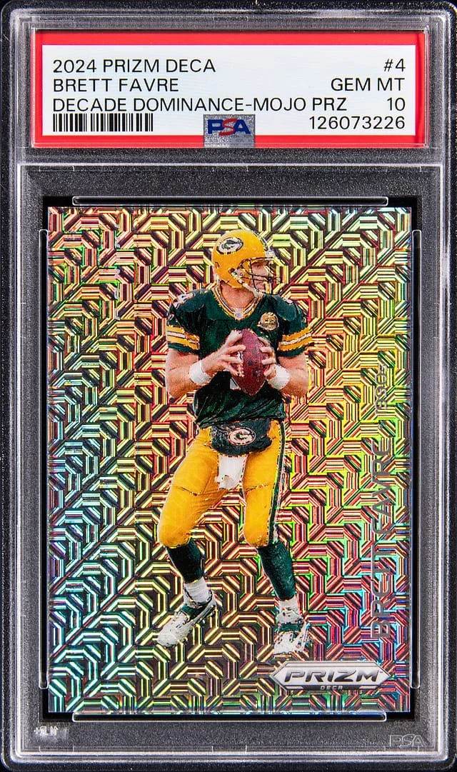 2024 Panini Prizm Brett Favre Deca Decade Dominance Mojo Prizm #4 card image
