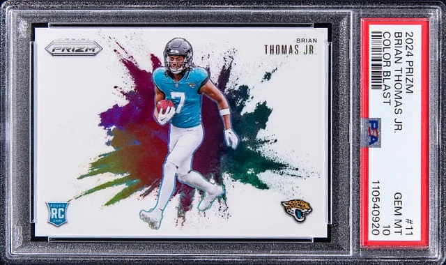2024 Panini Prizm Brian Thomas Jr. Colorblast #11 card image
