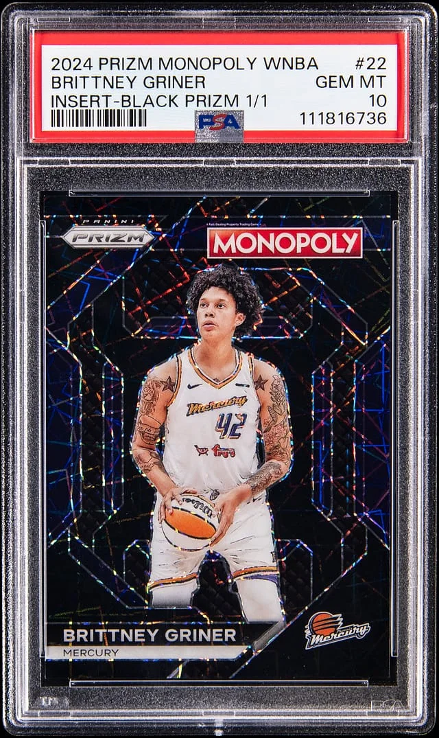 2024 Panini Prizm Brittney Griner WNBA Insert - Black Prizm #22 card image