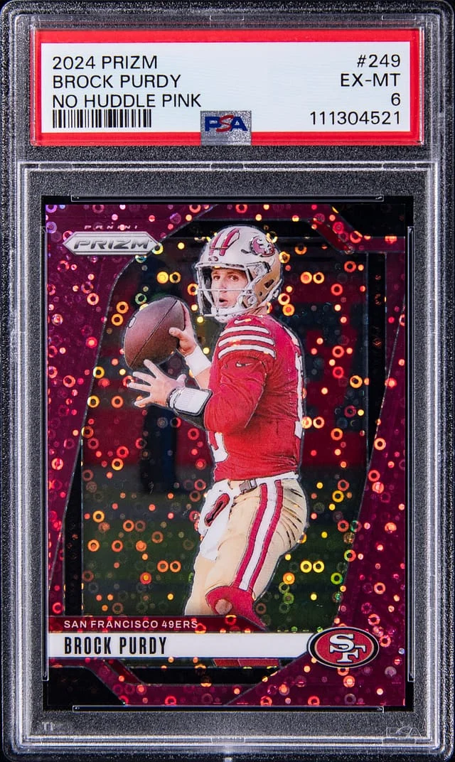 2024 Panini Prizm Brock Purdy Pink Disco #249 card image