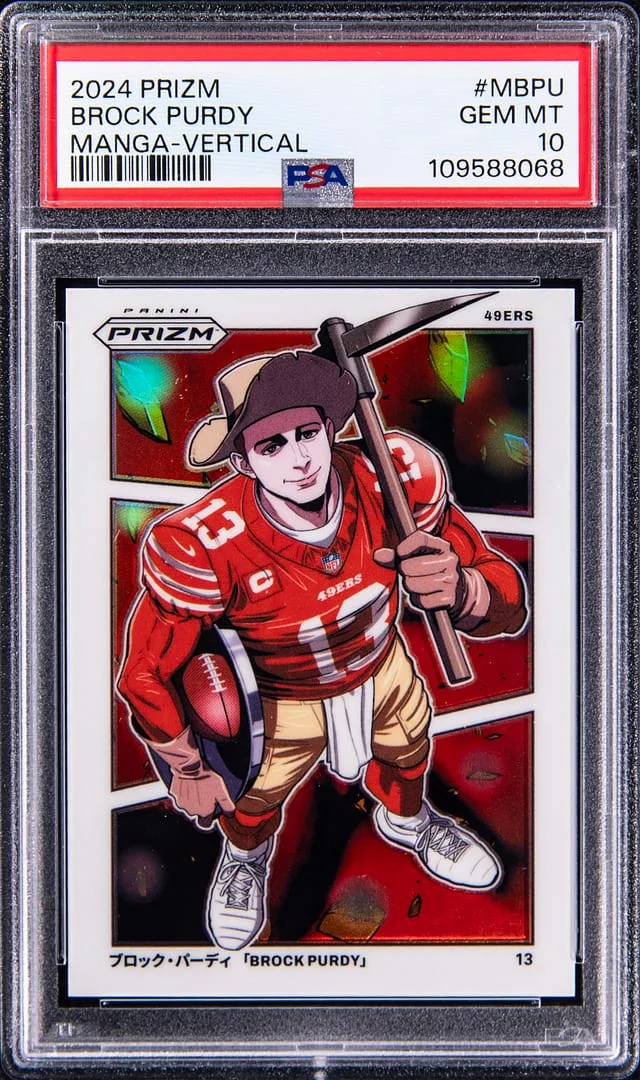 2024 Panini Prizm Brock Purdy Manga Vertical #MB-PU card image