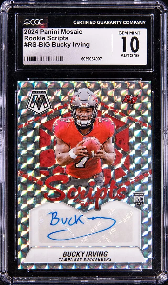 2024 Panini Prizm Bucky Irving Mosaic Scripts #RS-BIG card image