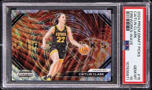 2024 Panini Prizm Caitlin Clark Fireworks Wave #15 card image