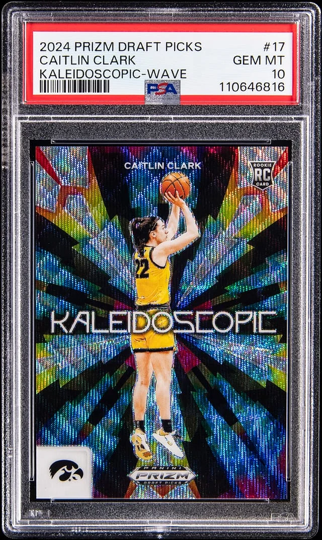 2024 Panini Prizm Caitlin Clark Kaleidoscopic Hyper Prizm #17 card image