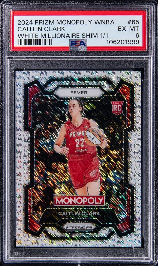 2024 Panini Prizm Caitlin Clark Monopoly WNBA Red Classic Icon #65 card image