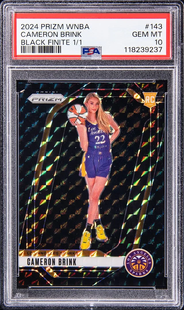 2024 Panini Prizm Cameron Brink WNBA Black Finite Prizm #143 card image