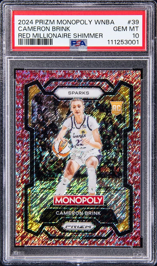 2024 Panini Prizm Cameron Brink Monopoly WNBA Red Millionaire Shimmer #39 card image