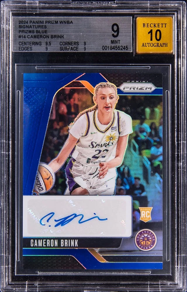 2024 Panini Prizm Cameron Brink WNBA Signatures Prizms Blue #SG-CB card image