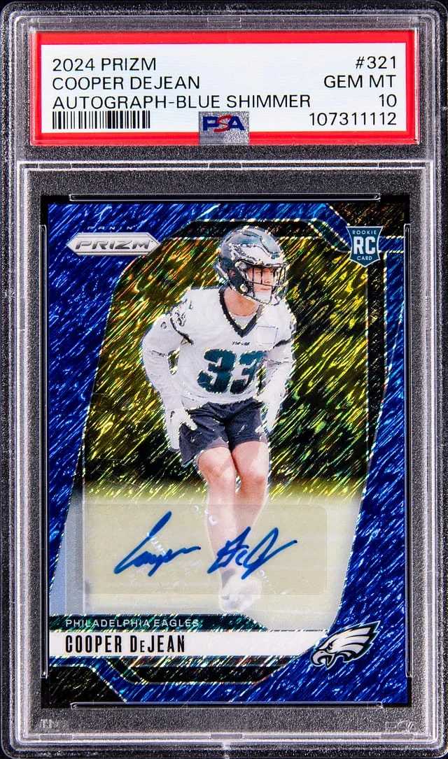 2024 Panini Prizm Cooper Dejean Blue Ice #321 card image