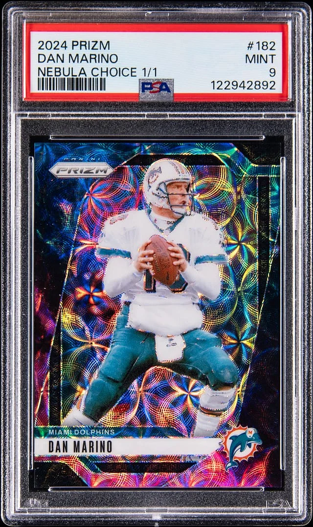 2024 Panini Prizm Dan Marino Nebula Choice Prizm #182 card image