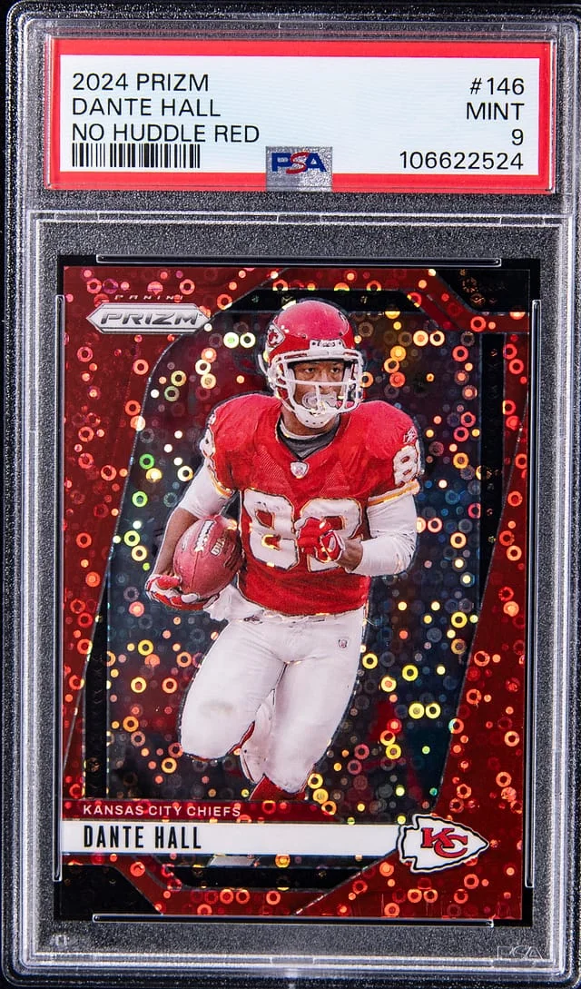 2024 Panini Prizm Dante Hall No Huddle Red Prizm #146 card image