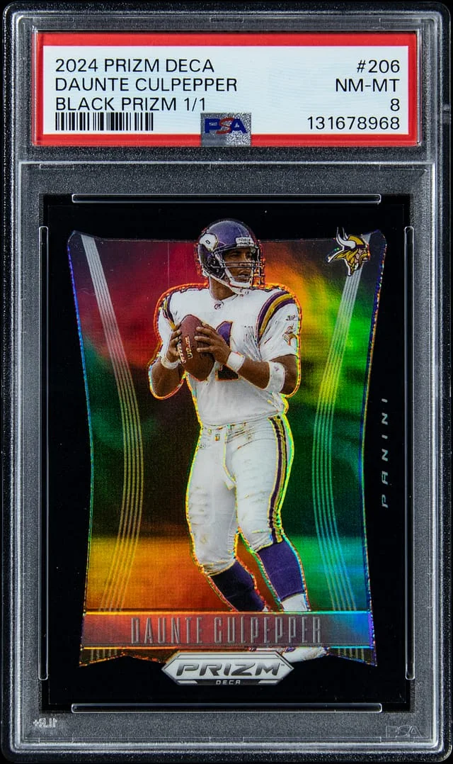 2024 Panini Prizm Daunte Culpepper Deca Black Prizm #206 card image