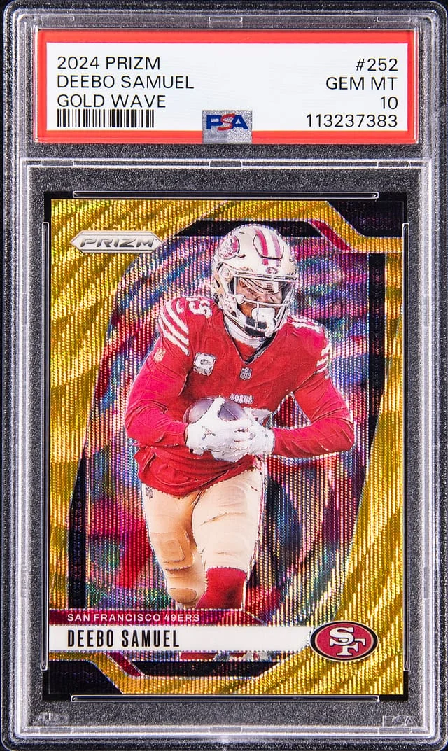 2024 Panini Prizm Deebo Samuel Gold Wave #252 card image