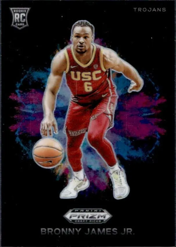 2024 Panini Prizm Draft Picks Bronny James Colorblast Black #2 card image