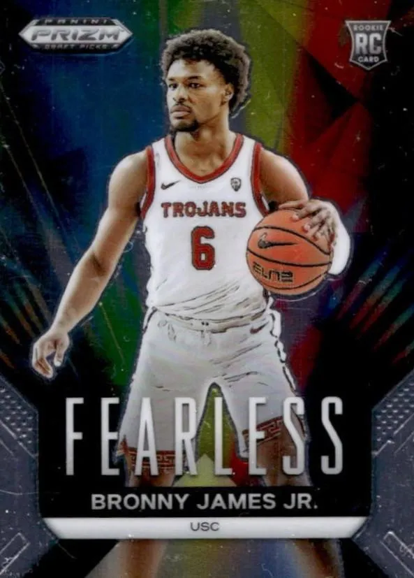 2024 Panini Prizm Draft Picks Bronny James Fearless #3 card image
