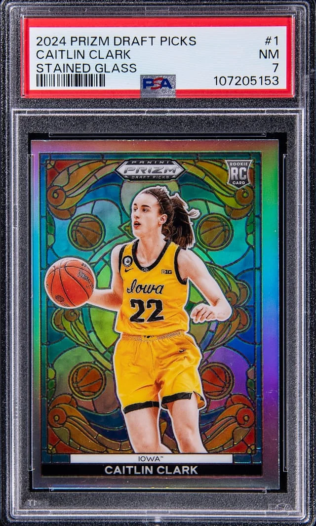 2024 Panini Prizm Draft Picks Caitlin Clark Stained Glass #1 card image