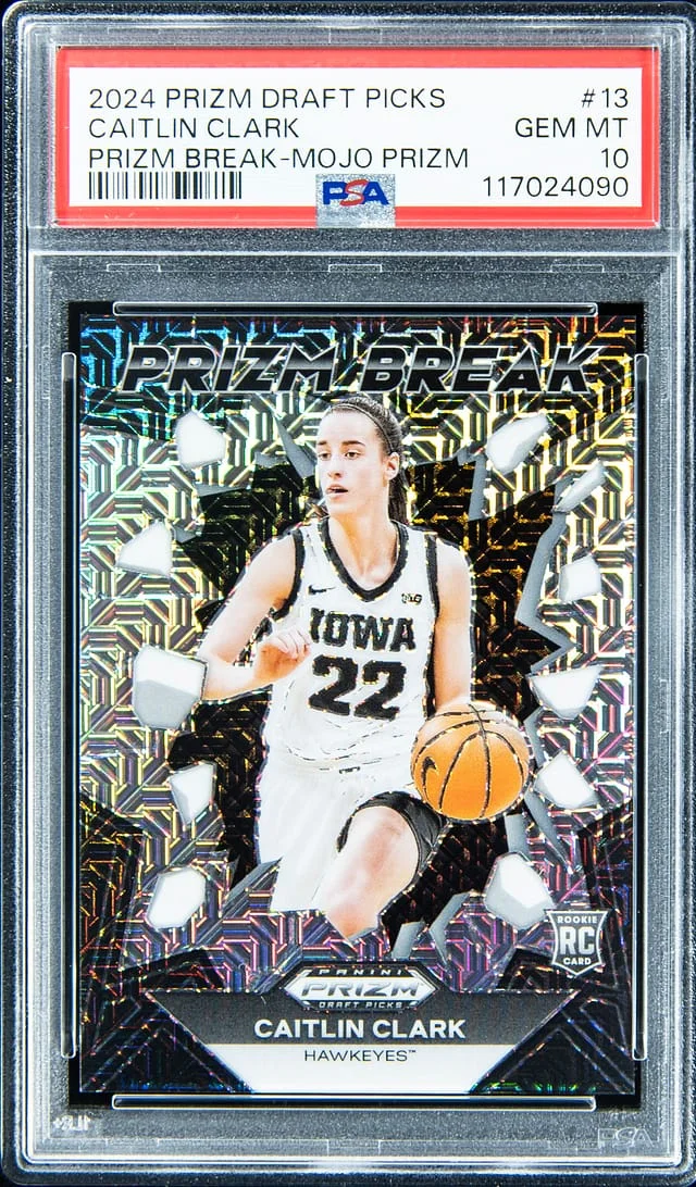 2024 Panini Prizm Draft Picks Caitlin Clark Prizm Break Mojo Prizm #13 card image