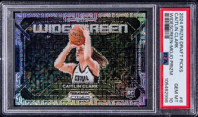 2024 Panini Prizm Draft Picks Caitlin Clark Widescreen Mojo Prizm #6 card image