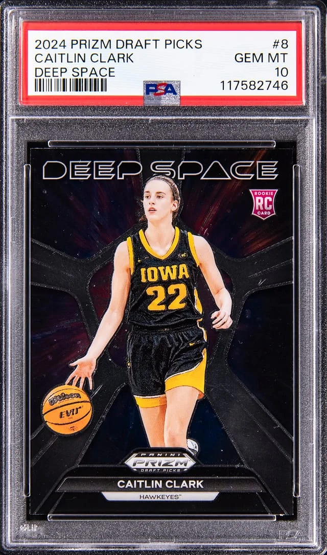 2024 Panini Prizm Draft Picks Caitlin Clark Deep Space #8 card image