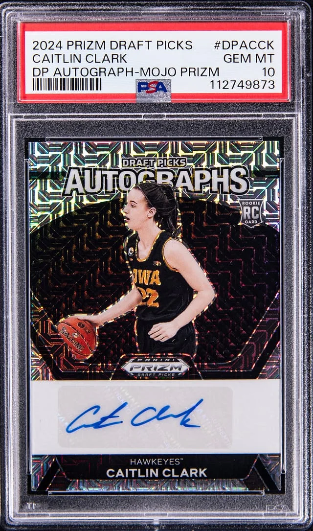 2024 Panini Prizm Draft Picks Caitlin Clark Autograph Hyper Prizm #DPA-CCK card image