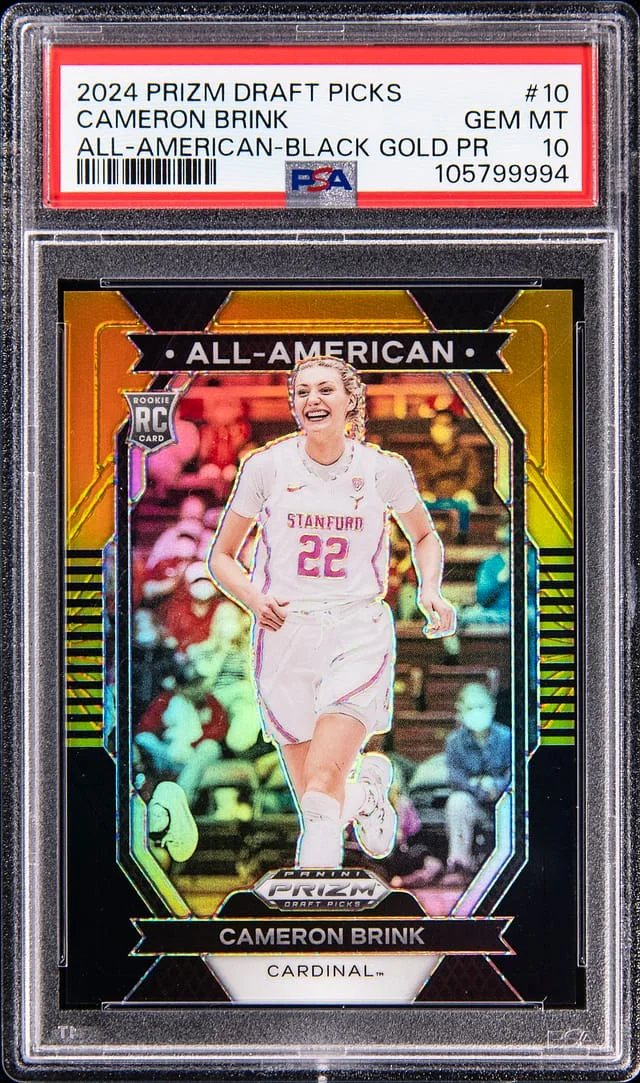 2024 Panini Prizm Draft Picks Cameron Brink All-American Black Gold Prizm #10 card image