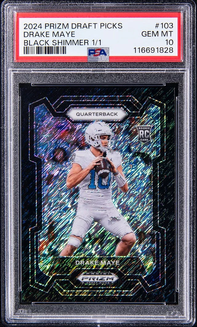 2024 Panini Prizm Draft Picks Drake Maye Black Shimmer #103 card image