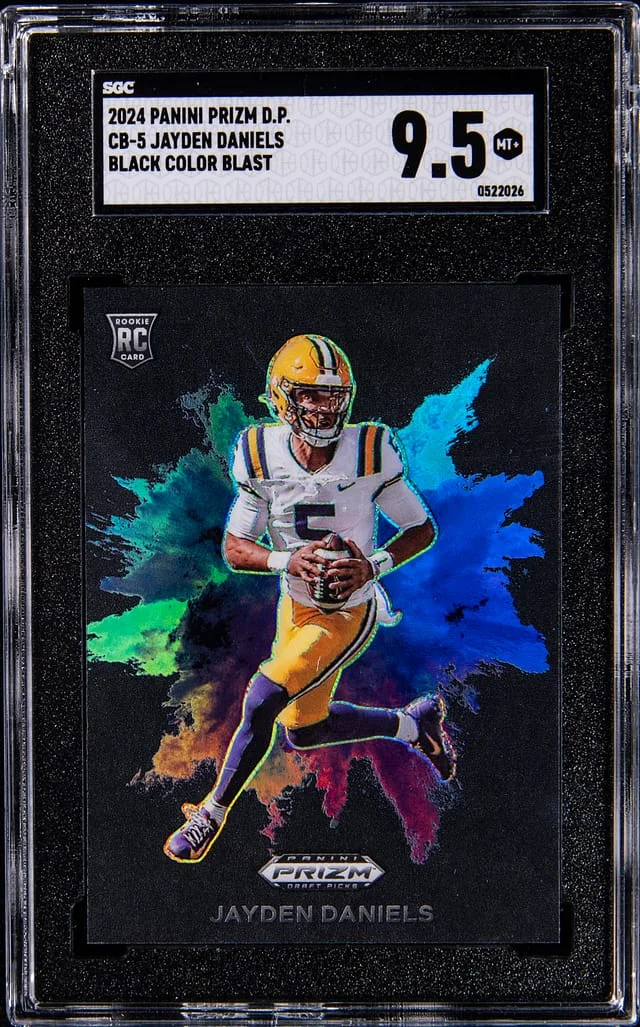 2024 Panini Prizm Draft Picks Jayden Daniels Black Color Blast #CB-5 card image