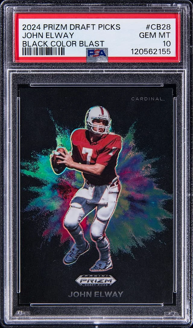 2024 Panini Prizm Draft Picks John Elway Color Blast #CB-2B card image