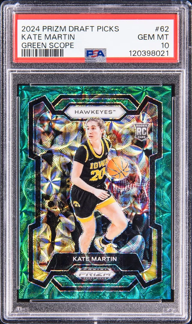 2024 Panini Prizm Draft Picks Kate Martin Green Scope #62 card image
