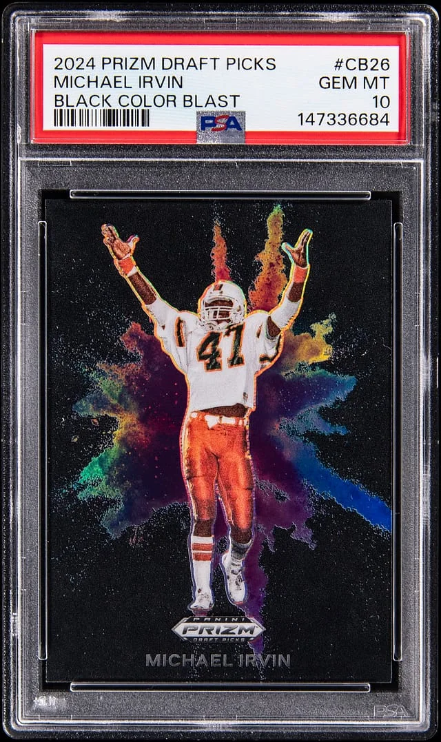 2024 Panini Prizm Draft Picks Michael Irvin Black Color Blast #CB-26 card image