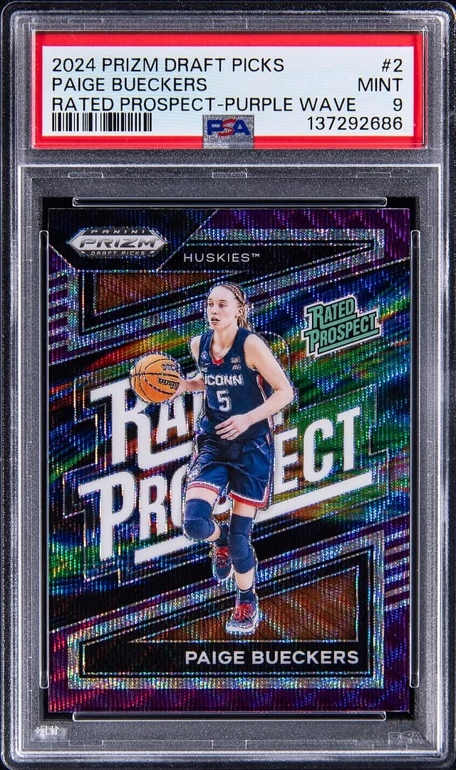 2024 Panini Prizm Draft Picks Paige Bueckers Rated Prospect Purple Wave #2 card image