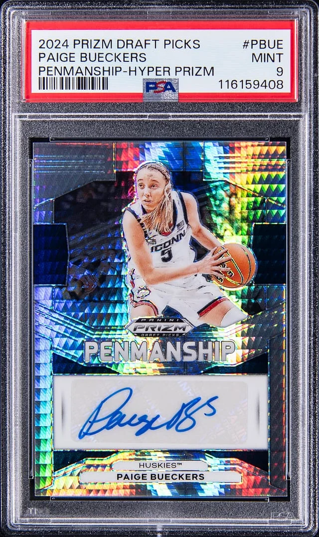 2024 Panini Prizm Draft Picks Paige Bueckers Penmanship Hyper Prizm #P-BUE card image