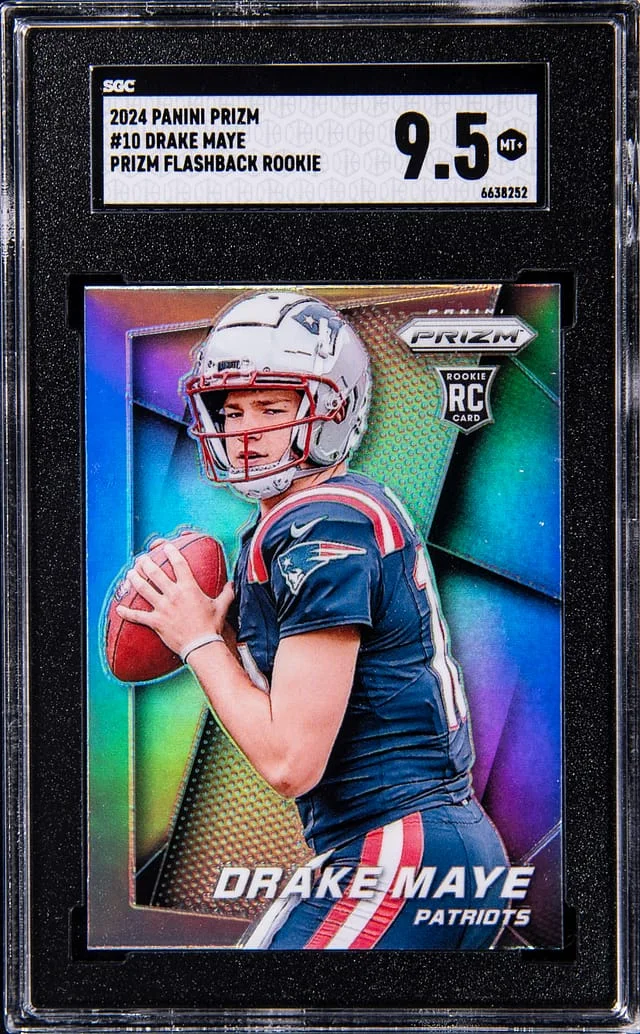2024 Panini Prizm Drake Maye Prizm Flashback #10 card image