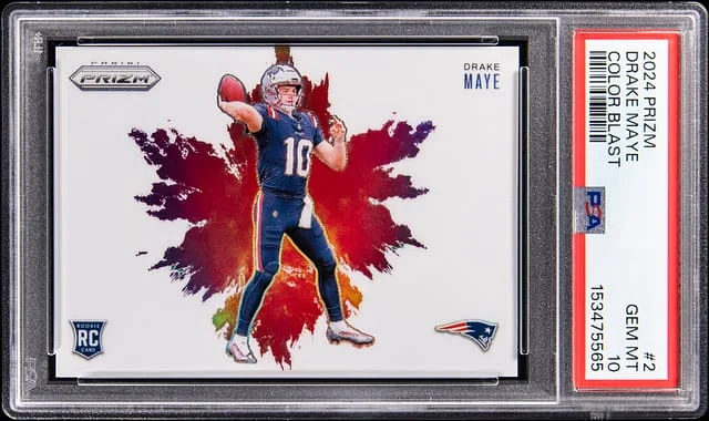 2024 Panini Prizm Drake Maye Color Blast #2 card image