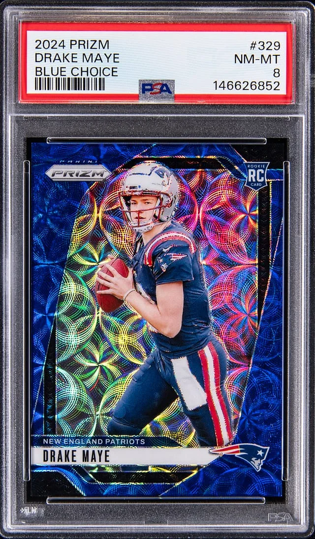 2024 Panini Prizm Drake Maye Disco Prizm #329 card image