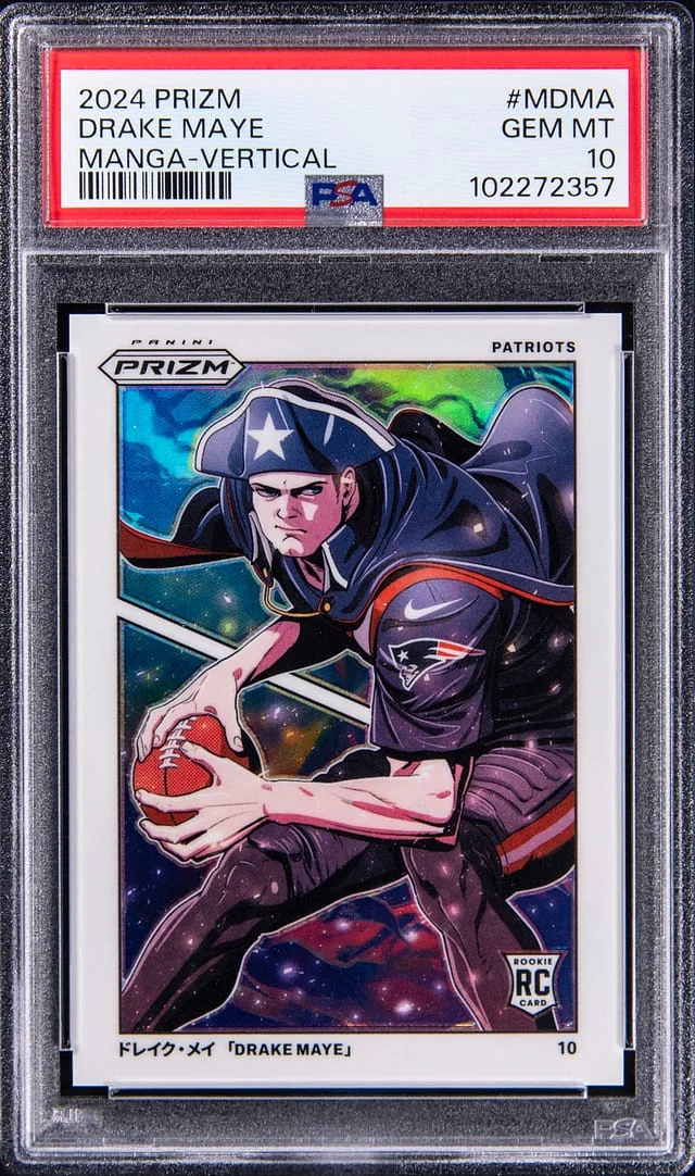 2024 Panini Prizm Drake Maye Manga Vertical #M-DMA card image